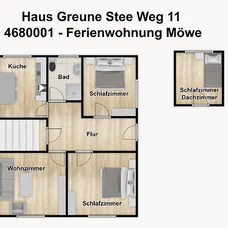 Apartment Haus Greune Stee Weg 11 Moewe